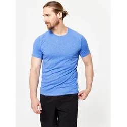 T-Shirt Herren atmungsaktiv Rundhalsausschnitt Fitness - Essential blaumeliert XL