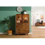 MASSIVMOEBEL24.DE Highboard 90 x 140 x 40 cm Hellbraun