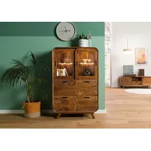 MASSIVMOEBEL24.DE Highboard 90 x 140 x 40 cm Hellbraun