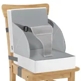 Sitzerhöhung Stuhl Kind, 3-Punkt-Gurt Sitzkissen Kinder Baby PU Wasserdicht Tragbare Stuhl Sitzerhöhung mit Gurte Kindersitzkissen Sitz für Kinder und Kleinkinder (Grau-A)