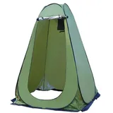 Duschzelt Camping, Pop-Up [Wasserdicht, Blickdicht ] 120 * 120 * 190cm Wasserdicht Privatsphäre Umkleidezelt mit Boden Abspannseile Heringen-Mobile Toiletten und Duschkabine