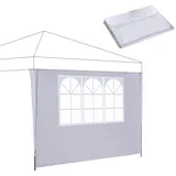 BONTEC Seitenteile Seitenwände für Pavillon, 3048 mm x 1930 mm Größe, hochbeständige wasserdichte Schicht mit UV-beständiger Schicht, reißfeste Klettverschlüsse mit halbtransparente Fenster