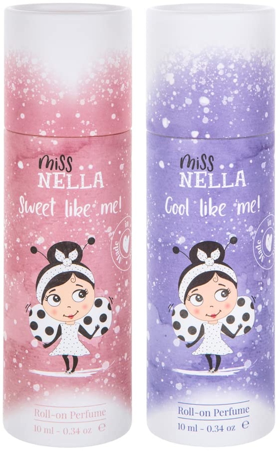 Miss Nella 2 perfume set [Cool Like Me/Sweet Like Me]- Safe & Non-Toxic Roll On Oil Perfume for Toddlers, children and teens, Natural Based Formula