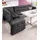 exxpo - sofa fashion Barista 197 x 82 x 265 cm Luxus-Microfaser langer Schenkel rechts anthrazit