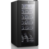 Heinrich ́s Weinkühlschrank HFK 3216, für 18 Standardflaschen á 0,75l,Getränkekühlschrank Weinkühler mit Kühlung von 5 bis 18°C schwarz
