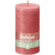 Bolsius Rustik Stumpenkerze 13 cm rosa