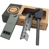 Feuerstahl Feuerstarter Set 7in1 Magnesium Feuerzeug für Outdoor Survival