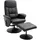 Homcom Relaxsessel mit Fußhocker 76 x 105 x 81 cm Schwarz mit Liegefunktion und Massagefunktion