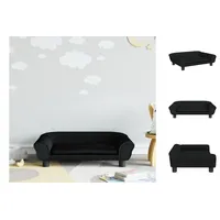 vidaXL Kindersofa Schwarz 70x45x26 cm Samt