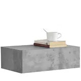 [en.casa] Nachtschrank Oslo 46 x 30 x 15 cm Grau