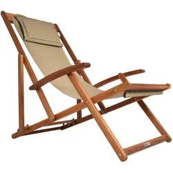 Gartenliege Creme Akazienholz 94x60x94cm