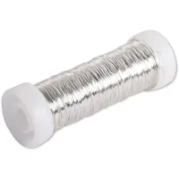 Rayher Silberdraht mit Kupferkern Basteldraht 0,4 mm 40 m