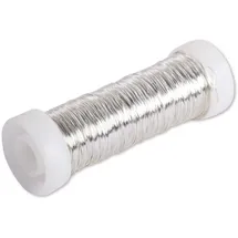 Rayher Silberdraht mit Kupferkern Basteldraht 0,4 mm 40 m