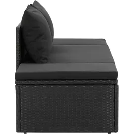 vidaXL Loungesofa schwarz