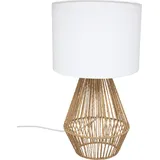 Atmosphera Créateur d'intérieur Tischlampe LILA, geflochtener Sockel, 40 cm