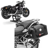 Set: Hebebühne Midlift L bis 680 kg sw ConStands mit Motorrad Satteltaschen wd. RB25 mit Rollverschluss