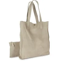 ELBSAND Schultertasche Leder Beige