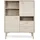 AC ANGEL CERDÁ Highboard 110 x 140 x 50 cm Walnuss / Schwarz