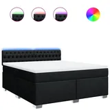 vidaXL Boxspringbett 180 x 200 cm Schwarz