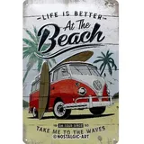 Nostalgic-Art Blechschild 20 x 30 cm, VW Bulli Beach