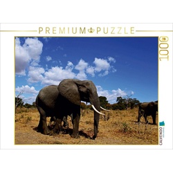 CALVENDO Puzzle CALVENDO Puzzle Elefantenherde in Afrika 1000 Teile Lege-Größe 64 x 48 cm Foto-Puzzle Bild von Wibke Woyke, 1000 Puzzleteile