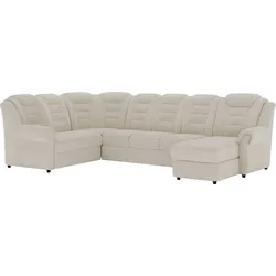 Wohnlandschaft HOME AFFAIRE "Boston U-Form", beige, B:333cm H:102cm T:216cm, 100% Polyester, Sofas, Gemütliche Wohnlandschaft mit hoher Rückenlehne in klassischem Design