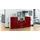 Vladon Sideboard 138,5 x 71,5 x 35 cm Rot/Weiß