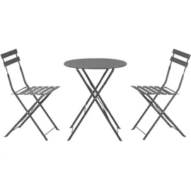 Möbel Kraft Balkon-Set 3-tlg. Grau