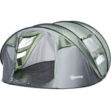 Outsunny Campingzelt für 4-5 Personen dunkelgrün, grau 263,5 x 220 x 123 cm (LxBxH)