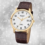 Regent Herrenuhr braun Elegant Quarzuhr Analoguhr URF1026