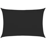 vidaXL Sonnensegel 160 g/m2 Schwarz 3,5x4,5 m HDPE