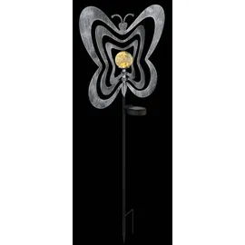 GLOBO Solarleuchte Glas/Kunststoff/Metall H 83,0 cm 1 Stück silbergrau