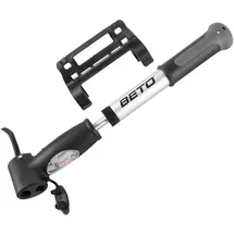 Beto Double Shot Minipumpe, Alu/Doppelkopf, Manometer, grau