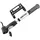 Beto Double Shot Minipumpe, Alu/Doppelkopf, Manometer, grau