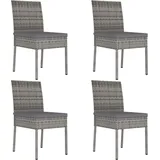 vidaXL Gartenstuhl 50,1 x 98,6 x 46,3 cm grau 4 St.