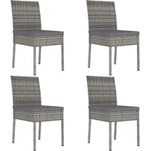 vidaXL Gartenstuhl 50,1 x 98,6 x 46,3 cm grau 4 St.
