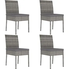 vidaXL Gartenstuhl 50,1 x 98,6 x 46,3 cm grau 4 St.