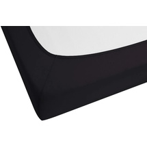 biberna 0077866 Jersey-Elastic 90 x 190 - 100 x 220 cm schwarz
