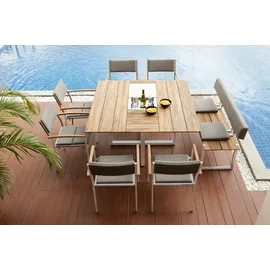 Zebra Technologies Quadux Gartentisch 140 x 140 x 75 cm natur