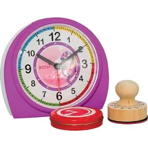 ROTH 89270, Lernuhr mit Stempelset - Einhornportrait