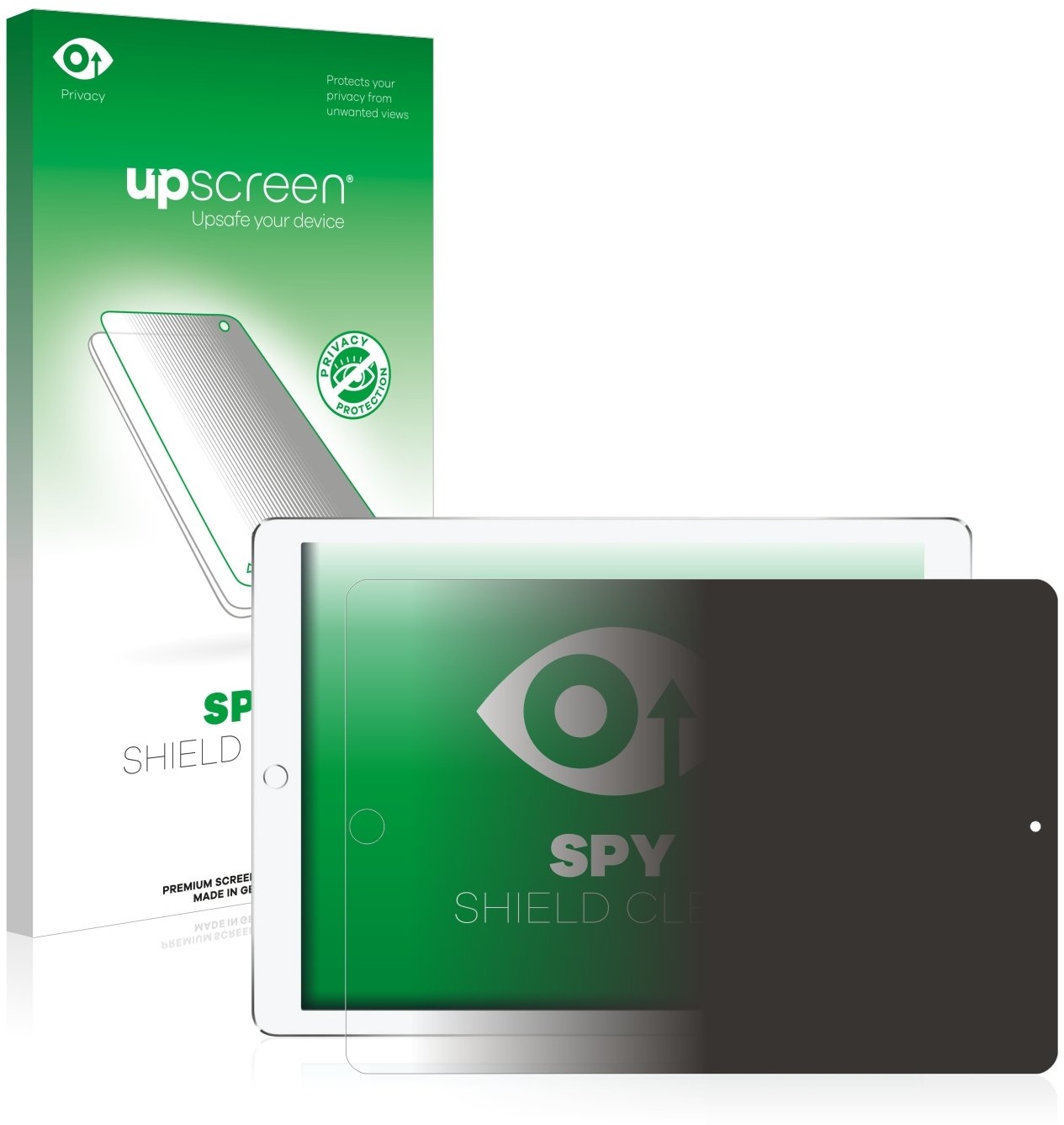 upscreen Anti-Spy Blickschutzfolie für Apple iPad Pro 10.5" 2017 (Im Querformat) Privacy Displayschutz-Folie [Sichtschutz, Blaulichtfilter]