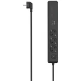 Hama Steckdosenleiste 3-fach USB-C/A 100W PD Schalter 1,4 m Schwarz/Grau