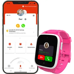 Xplora XGO3 Kinder-Smartwatch mit GPS und Armband im Animal Print-Design, Pink Z...
