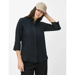Kurzarmbluse BRAX "Style VICKI", Damen, Gr. 34, schwarz, 100% Leinen, Blusen