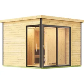 Weka Design-Saunahaus 412 inkl. 9 kW Ofen + int. Steuerung
