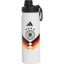 adidas Deutschland Trinkflasche 2026 Weiß/Schwarz Unisex Gr. L