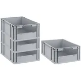 Proregal SuperSparSet 4x Eurobox NextGen Insight HxBxT 22 x 40 x 60 cm 44 Liter Front Offen Eurobehälter Transportbox