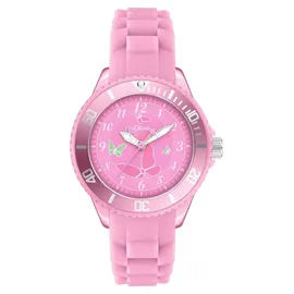 s.Oliver Schmetterling Quarzuhr 34 mm Silikonarmband Rosa