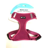 Petlando Hunde-Brustgeschirr Mesh Vest Fuchsia L (Halsumfang 37-44 cm, Brustumfang 50-68 cm)
