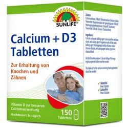 SUNLIFE® Calcium und Vitamin D3 Tabletten 180 g